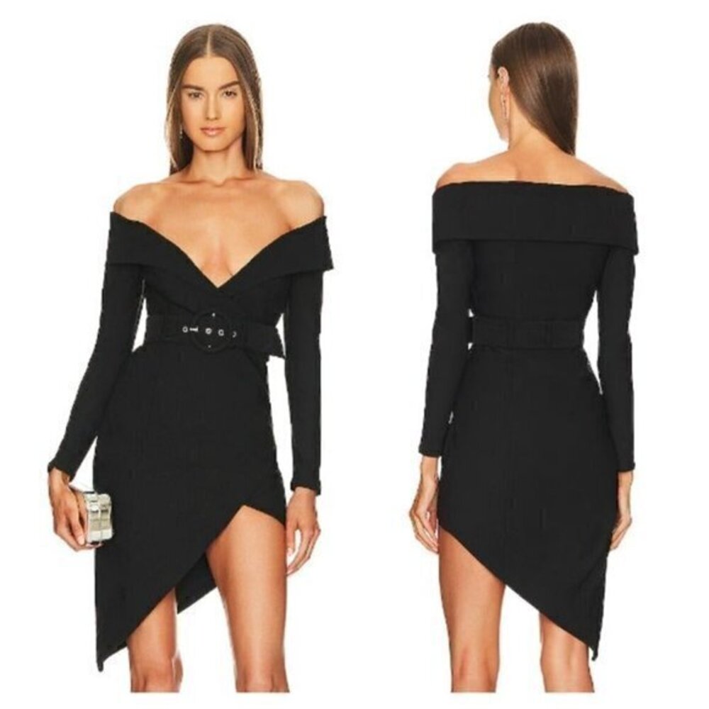 Michael Costello x REVOLVE Tara Mini Dress - Black
